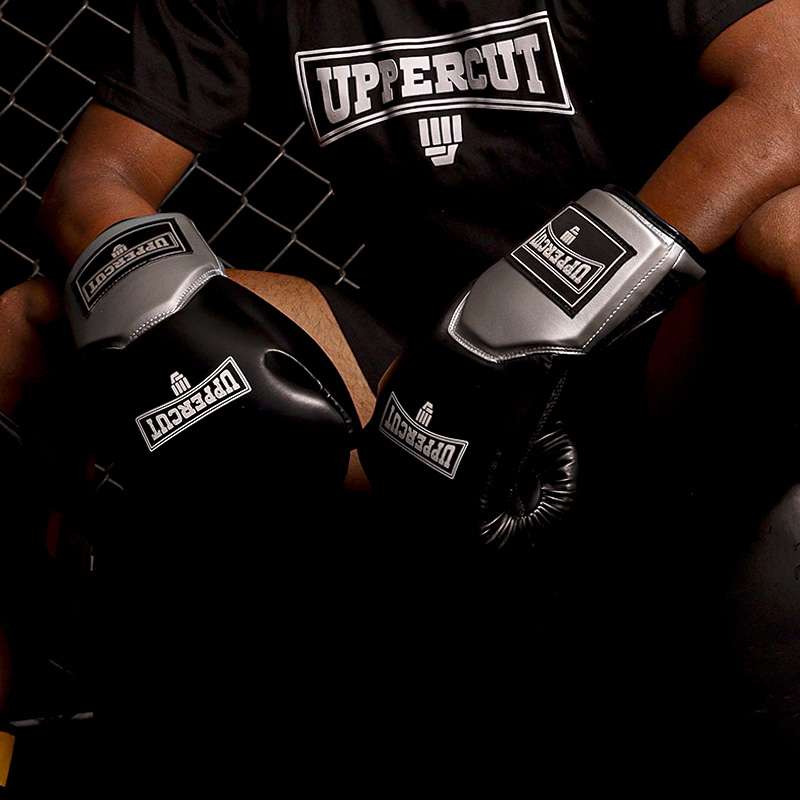 Guantes De Box Uppercut Negro/Plateado