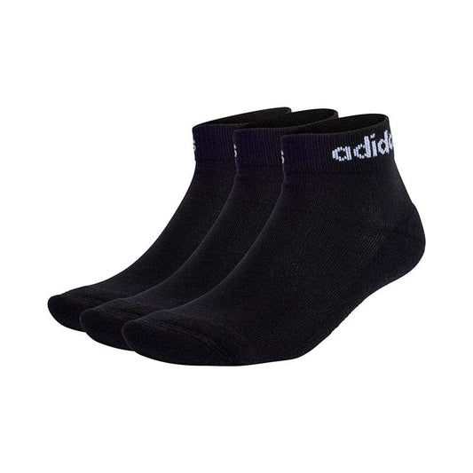 Medias Adidas C Lin Tobillo Pack x3 Negro