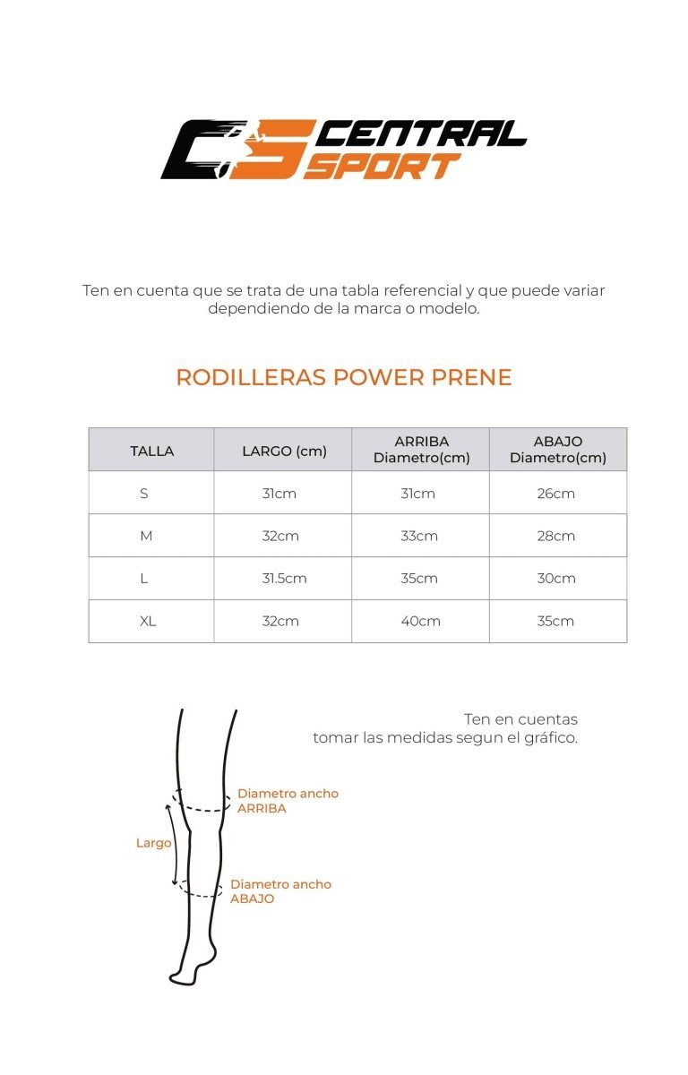 Rodillera con rótula abierta Power Prene