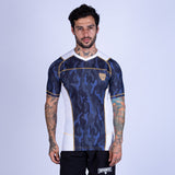 RASHGUARD UPPERCUT MANGA CORTA PARA MMA - BLANCO/DORADO