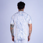 Rashguard de MMA Uppercut manga corta blanco/dorado