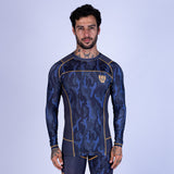 RASHGUARD UPPERCUT MANGA LARGA PARA MMA - NEGRO/DORADO
